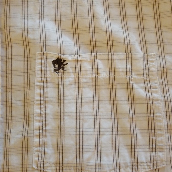 Brown and white Mossimo button up dress shirt. - Picture 3 of 4